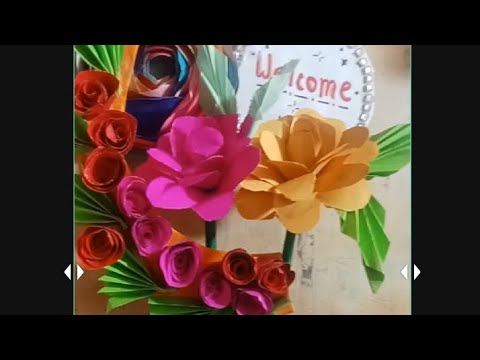 How to make paper flower for bouquet ✨@Hansika's world #craft