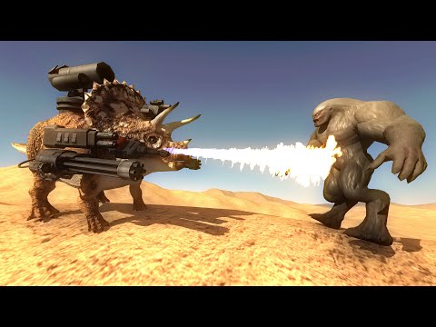 WEAPONIZED TRICERATOPS vs EVERY UNIT - Beast Battle Simulator