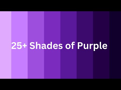 25+ different Shades of Purple with their names...