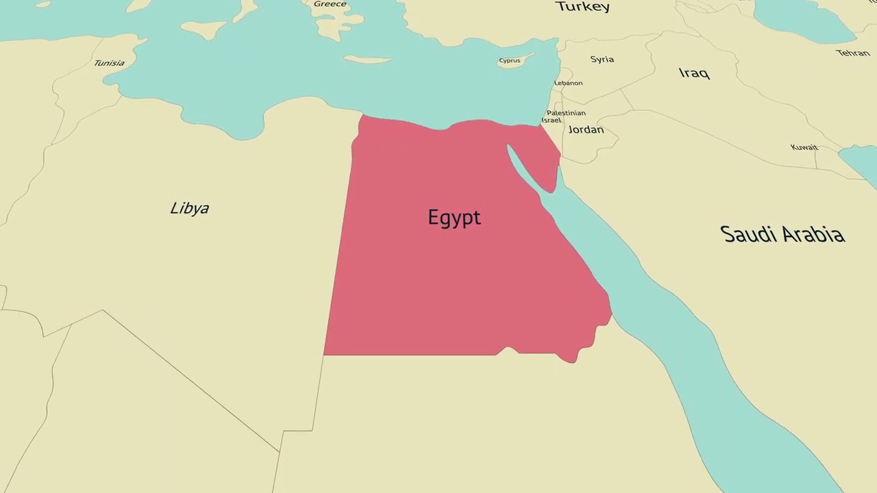 Egypt animated map free 4k