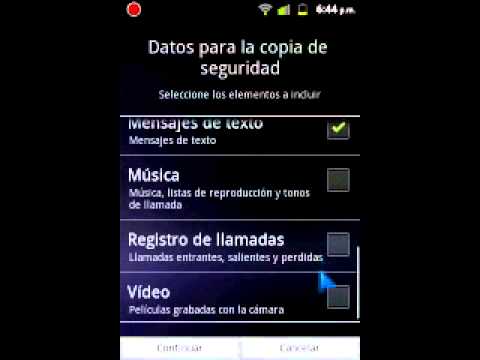 Como crear un backup en su alcatel ot t pop