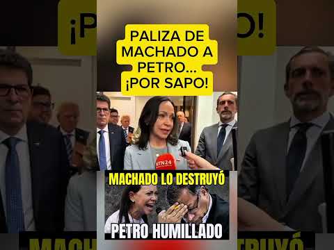 María Corina Machado barrió el piso con Petro (pelea completa en el enlace ⬆️) #politica #noticia
