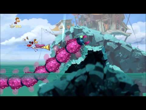Rayman Origins (1080i HD) Walkthrough Part 41 - Fire When Wetty - Electoons & Lum Medal