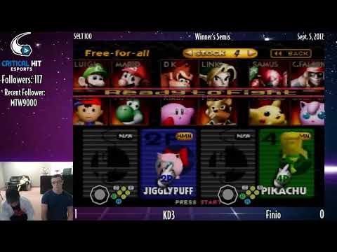 S@LT 100 - SSB64 - KD3 (Puff, Falcon) vs. Finio (Pika) - WS