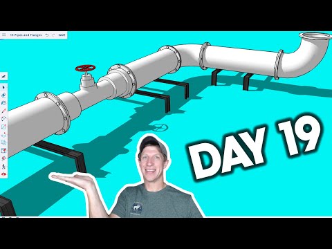 Learn SketchUp in 30 Days DAY 19 - PIPING AND FITTINGS!