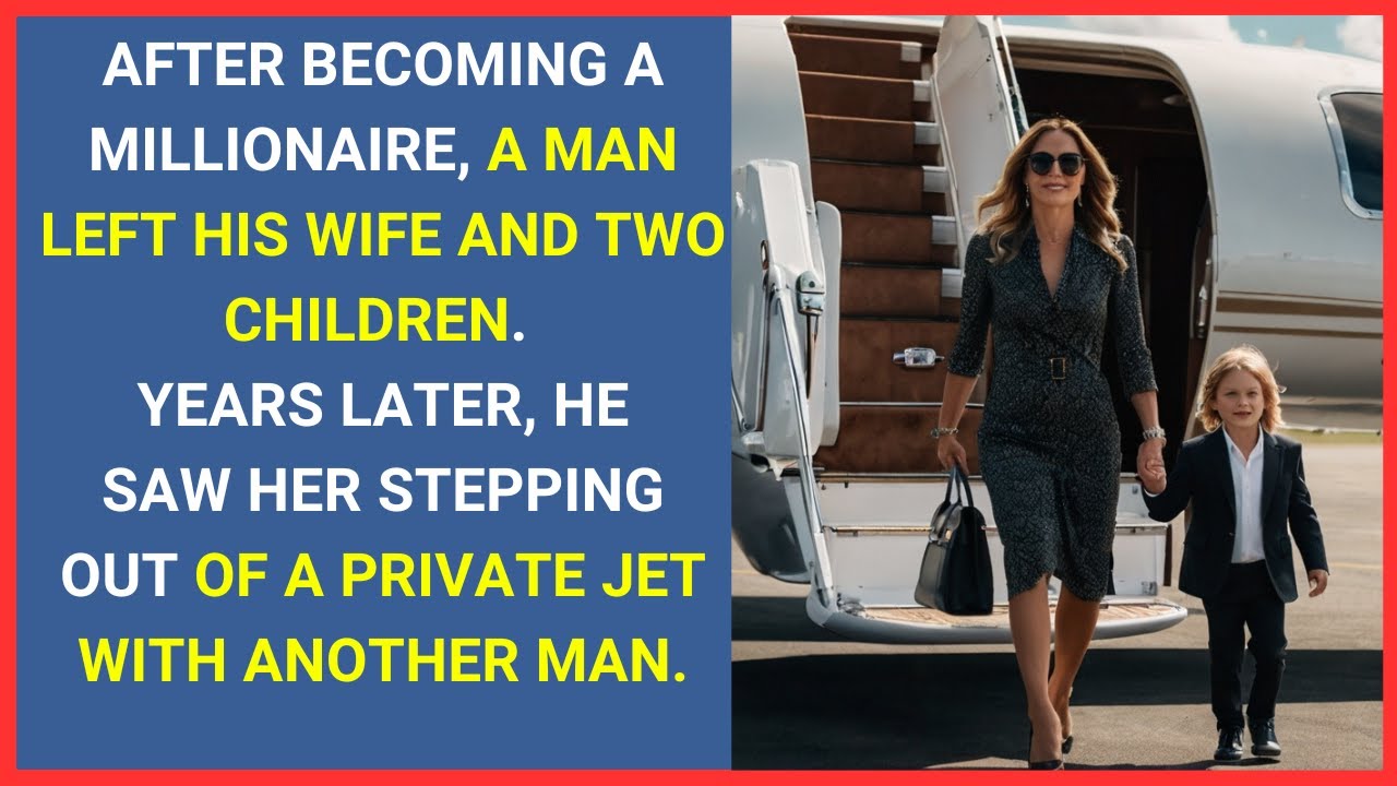 Man left his wife when he became a millionaire..years later he saw her stepping out of a private jet