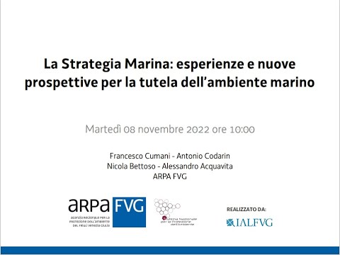 frame del video: la strategia marina: esperienz..., visibile all'interno del canale youtube di arpa fvg