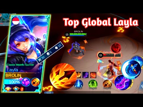 30 Kills Layla !! Layla High Damage Insane Lifesteal Build - MLBB