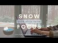 2 Hour Study With Me ️ Snowfall White Noise Deep Focus Productivity Pomodoro 30 5