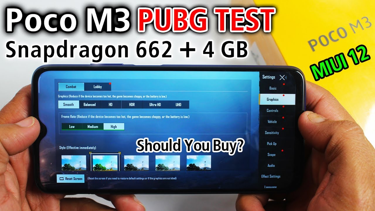 Xiaomi POCO M3 PUBG MOBILE TEST - Snapdragon 662 + 4GB Ram Pubg Mobile Test