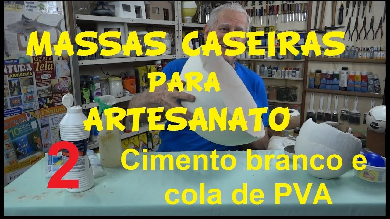 MASSAS CASEIRAS 2 - CIMENTO BRANCO COM COLA PVA
