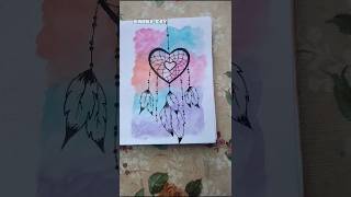 easy dream catcher drawing🖌♡♡ #art #dreamcatcher #drawing #easydrawing #shorts #viralshort