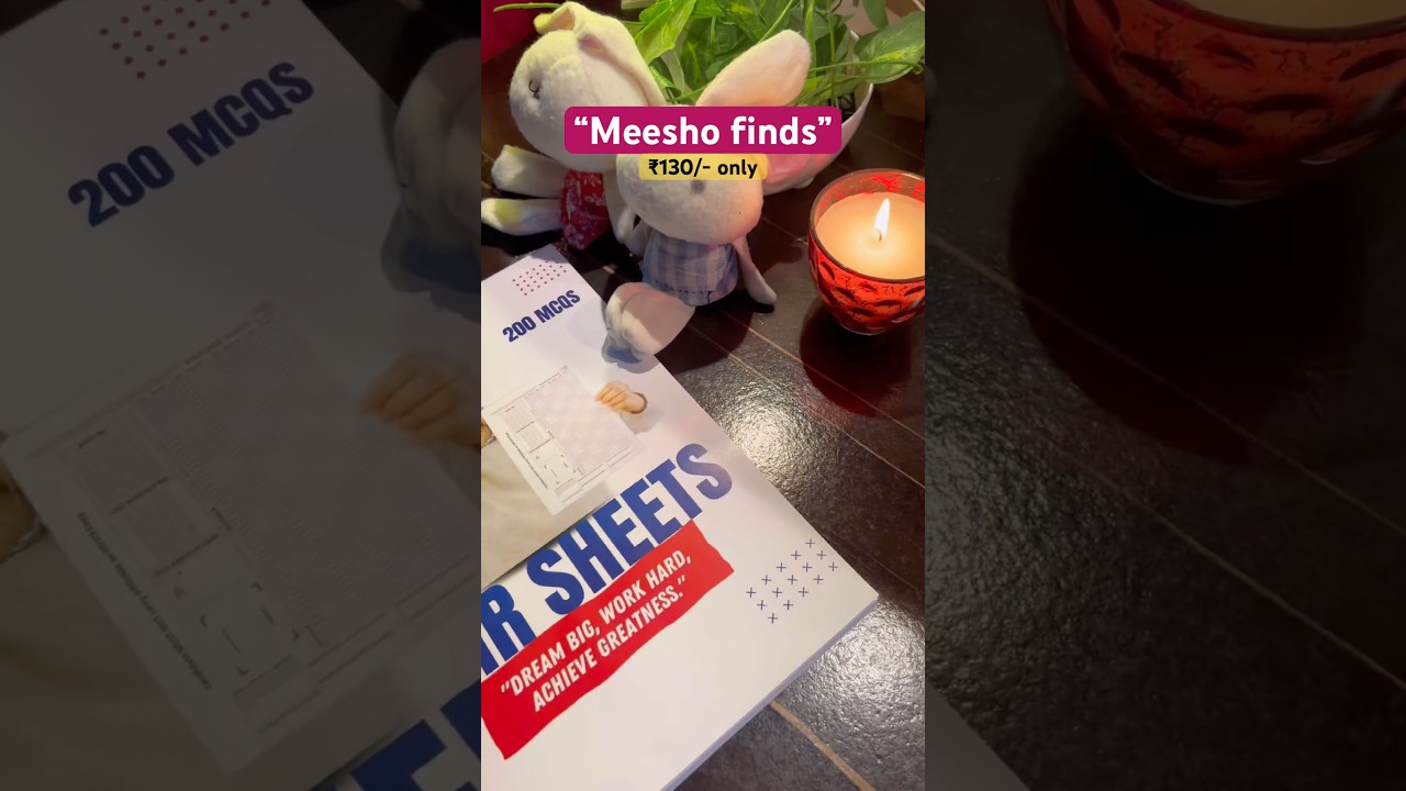 100 OMR sheets 🩷| meesho finds | #neet #meeshofinds #unboxing #omr_sheet #neetaspirants