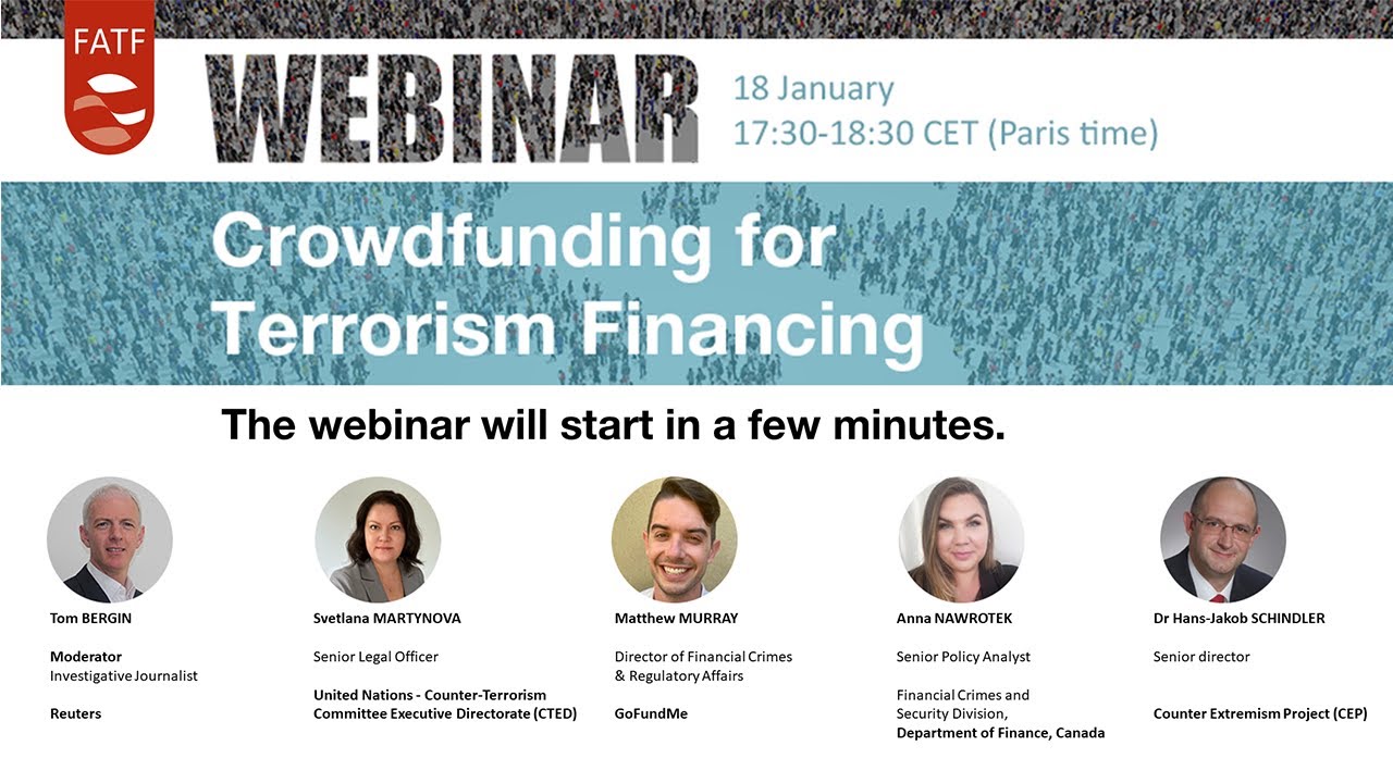 Webinar on FATF report "Crowdfunding for Terrorist Financing"
