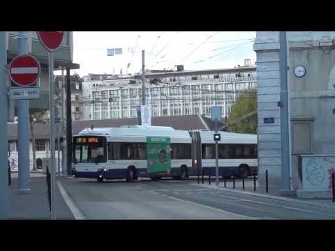 TROLLEYBUSES IN GENEVA SWISS TROLLEY 3 SEPTEMBER 2013 / TROLLEYBUS TPG GENEVE HESS / KIEPE