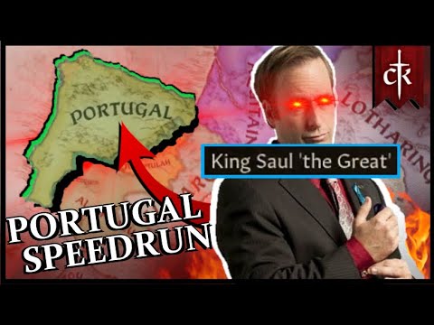 Breaking Crusader Kings 3 by Playing as Saul Goodman (Portugal Speedrun)