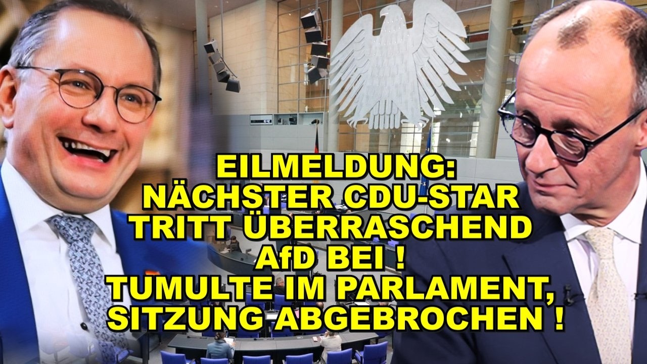 EIL: Nächster CDU-STAR TRITT AfD BEI!
