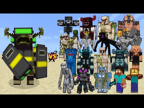 Riot Warden vs Mutant Mobs & Bosses - Minecraft Mob Battle