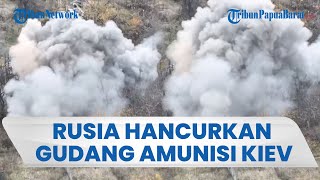 Serangan Drone Rusia ke Gudang Amunisi Ukraina Terekam, Bangunan Meledak dan Asap Tebal Membumbung