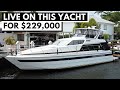 $229,000 1990 NEPTUNUS 62 FLYBRIDGE POWER MOTOR YACHT TOUR / Liveaboard Boat Condo on the Water