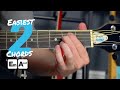 Beginners First Guitar Lesson - The EASIEST 2 Chords On Guitar