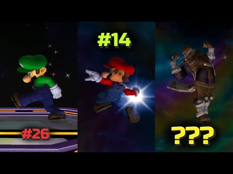 Every meteor smash in Super Smash Bros Melee from weakest to strongest