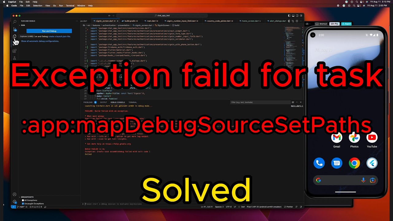Fix for 'Execution failed for task :app:mapDebugSourceSetPaths' Error in Flutter & Firebase