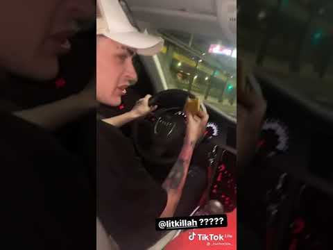 Lit Killah come milanesa mientras maneja su auto #freestyle #rap #litkillah #coscu