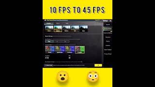 10 FPS TO 45 FPS SETTING IN PUBG MOBILE #shorts #pubg