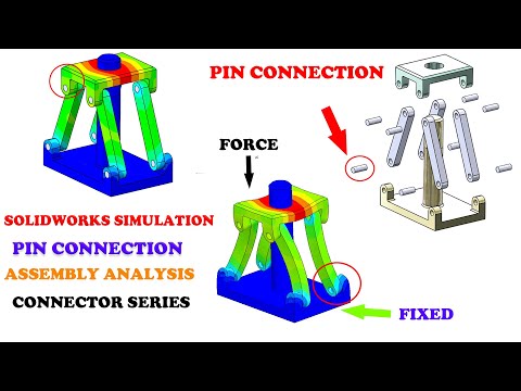 📌 Solidworks Simulation Pin Connector