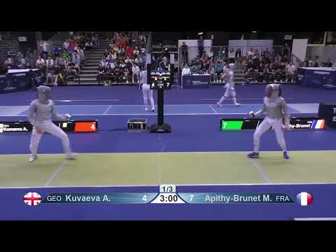 World Championships 2023 SWS - L64 - Alexandra Kuvaeva GEO v Manon Apithy-Brunet FRA