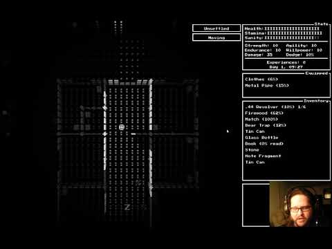 29 days of Roguelikes - Day 26 - Door in the Woods -Horror Roguelike! Part 1