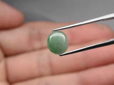 Natuurlijk Jade Rond briljantgeslepen Kleur Groen 1,42 ct.
