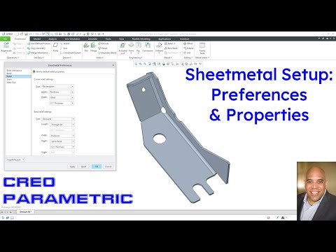 Creo Parametric - Sheetmetal Setup | Preferences and Properties