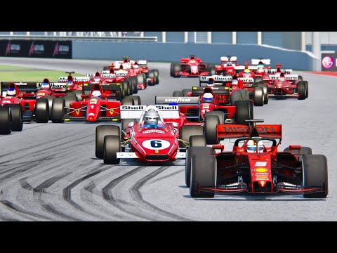 Ferrari F1 2019 vs ALL Ferrari F1 Cars - Canada GP