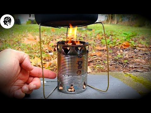 Best DIY Soup Can Biomass Stove ever!