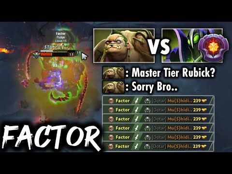 when Master Tier RUBICK meet Best PUDGE FACTOR in 5K RANKED | Genius Pudge