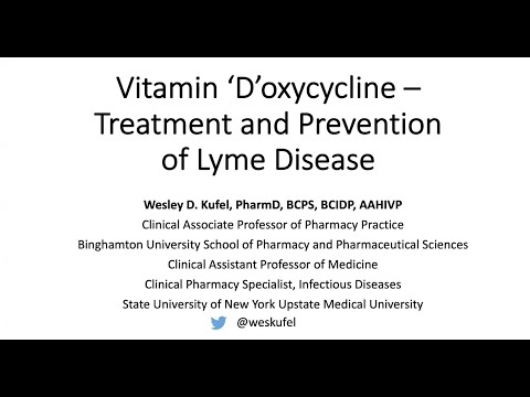 Lyme Summit 10/21/22 - Vitamin 'D' oxycycline - Treatment and Prevention of Lyme Disease