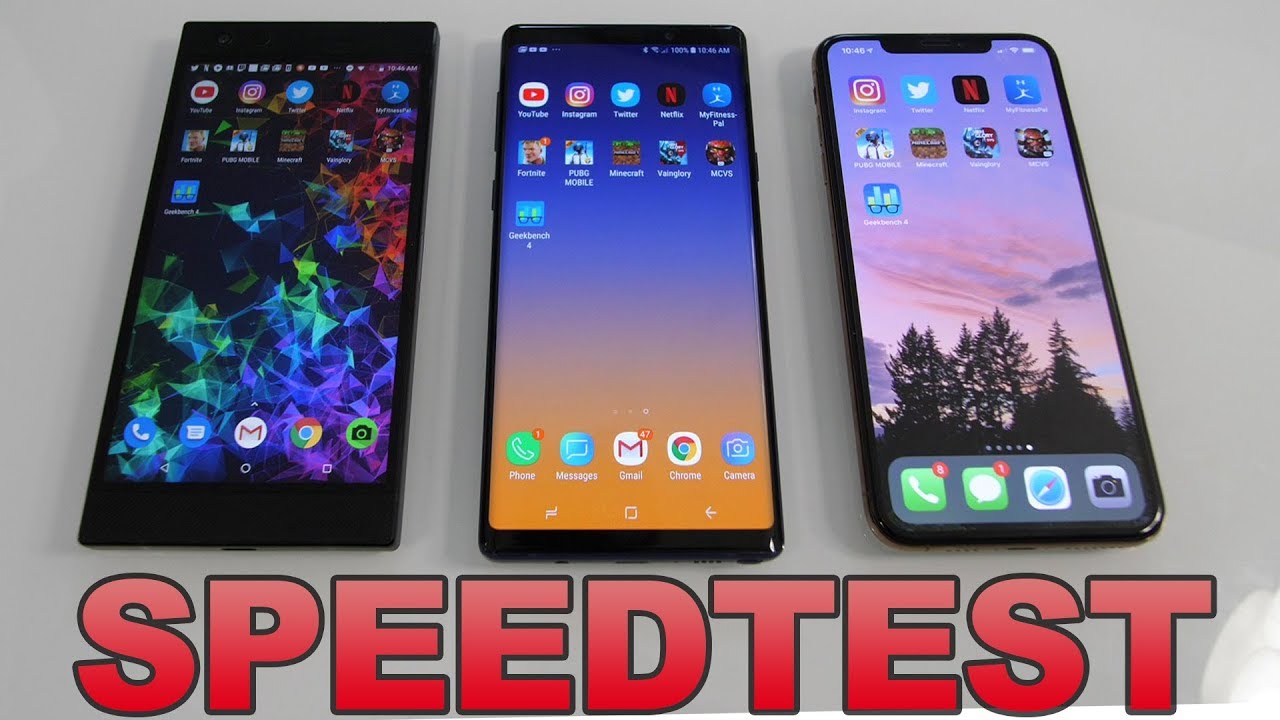 Speedtest: Razer Phone 2 vs Note 9 vs iPhone XS Max - New Fastest Smartphone?