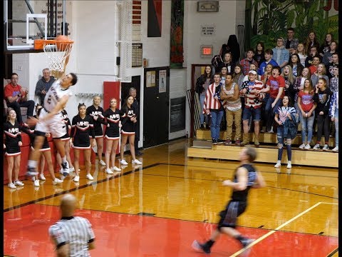 Ethan Wright Dunks To Close The Game - Manchester Panthers vs CVCA Royals.  February 2, 2018