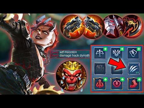 THIS NEW ONE SHOT BUILD WILL MAKE YOU BECOME A BEAST IN SIDELANE | RANK GLOBAL DYRROTH - MLBB