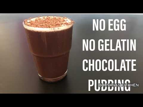 Eggless chocolate pudding recipe without gelatin | Eggless chocolate pudding recipe without oven