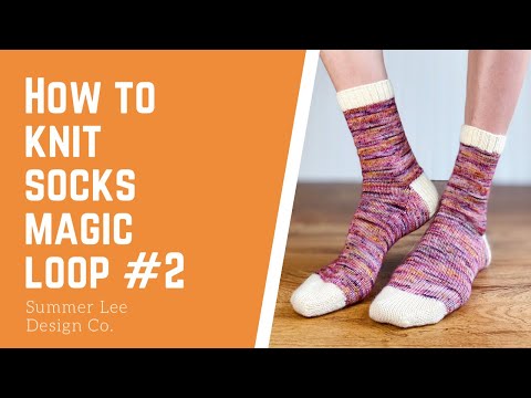 How to Knit Socks Magic Loop: #2 - Knitting the Cuff and Leg | Summer Lee Design Co.