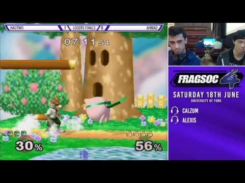 Fragsoc 4 L.Finals - HaoTwo (Fox) vs Ahmad (Marth, Jiggs)