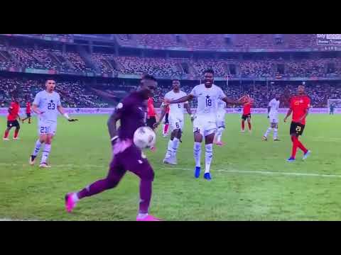 Richard Ofori's Error that led to the Goal. (Mozambique 2-2 Ghana)