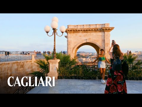 Cagliari, Sardinia · Sunset on Italy’s Island Paradise · 4K Tour with Captions