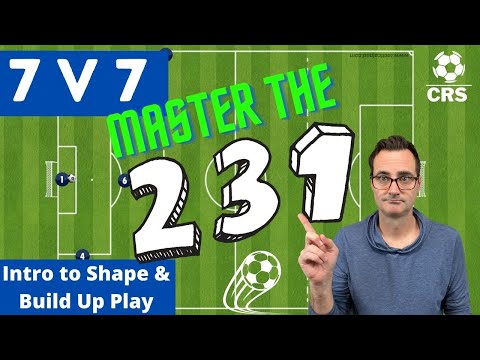 7v7 Soccer 2-3-1 Formation Intro to Shape and Build Up Play