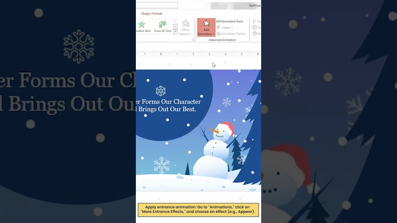 How to Add a Snowfall Animation in PowerPoint 