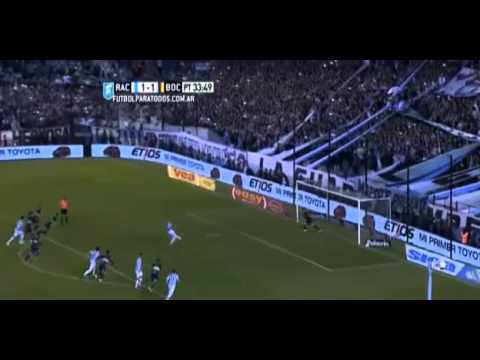 Gol de Gustavo Bou - Racing 2 - 1 Boca - Fecha 28 - Primera División 2015