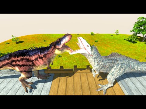 2x PREHISTORIC T-REX WHO IS STRONGER and FASTER - Animal Revolt Battle Simulator